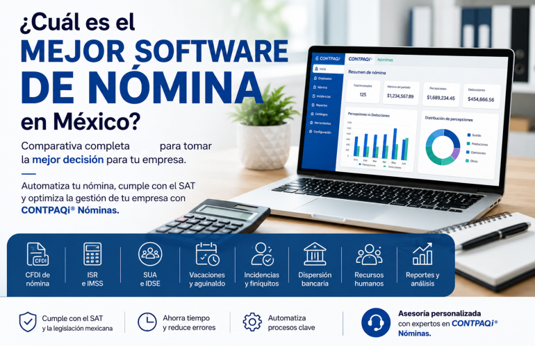 ¿Cuál es el Mejor Software de Nómina en México? Comparativa Completa entre CONTPAQi® y otros Sistemas.