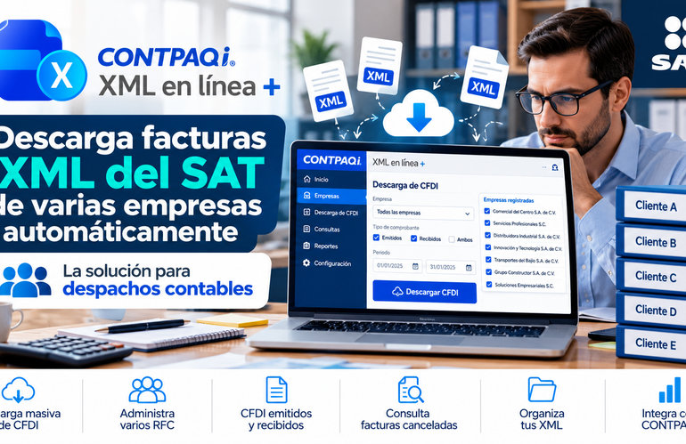Cómo descargar facturas XML del SAT de varias empresas automáticamente
