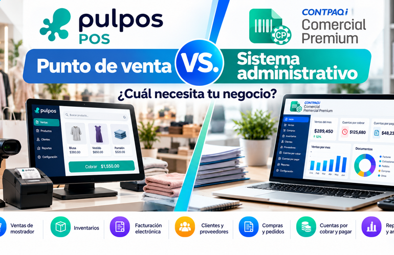 Punto de venta vs. sistema administrativo: diferencias y cuál elegir para tu negocio